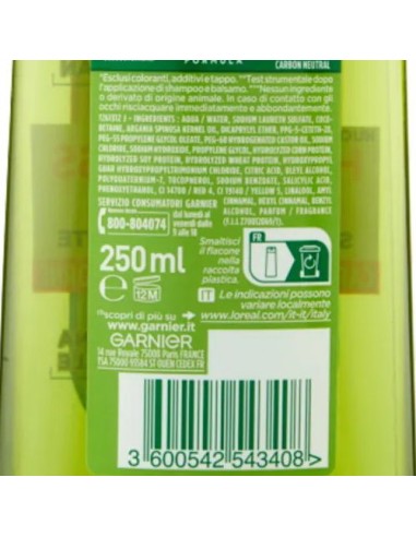 fructis shampoo - 250ml - hydra liss & shine - lisciante capelli crespi: tuttocasashop.it: igiene e cura della persona