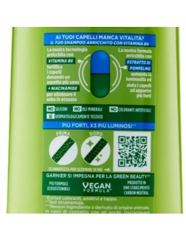 fructis shampoo - 250ml - forti & brillanti - capelli normali: tuttocasashop.it: igiene e cura della persona