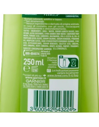 fructis shampoo - 250ml - forti & brillanti - capelli normali: tuttocasashop.it: igiene e cura della persona
