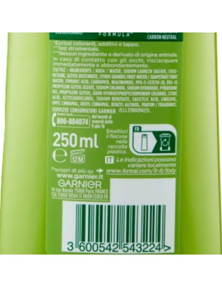 fructis shampoo - 250ml - forti & brillanti - capelli normali: tuttocasashop.it: igiene e cura della persona