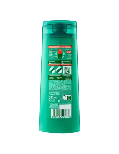 fructis shampoo - 250ml - rigenera forza - fortificante capelli fragili: tuttocasashop.it: igiene e cura della persona
