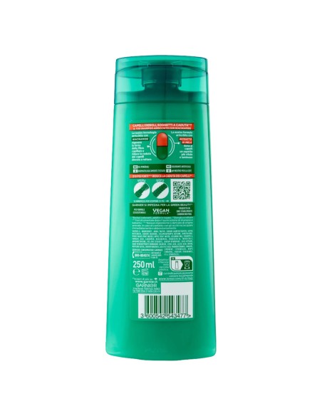 fructis shampoo - 250ml - rigenera forza - fortificante capelli fragili: tuttocasashop.it: igiene e cura della persona