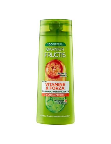 fructis shampoo - 250ml - vitamine & forza - fortificante capelli fragili: tuttocasashop.it: igiene e cura della persona