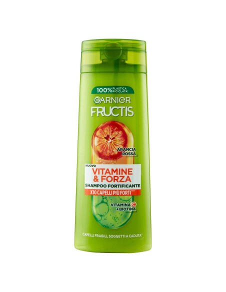 fructis shampoo - 250ml - vitamine & forza - fortificante capelli fragili: tuttocasashop.it: igiene e cura della persona
