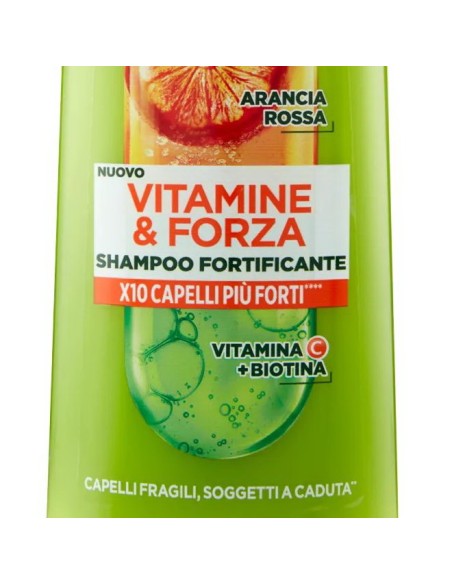 fructis shampoo - 250ml - vitamine & forza - fortificante capelli fragili: tuttocasashop.it: igiene e cura della persona