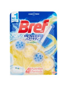 bref wc power activ - tavoletta wc deodorante 4 funzioni - 50g - limone: tuttocasashop.it: pulizia e cura della casa