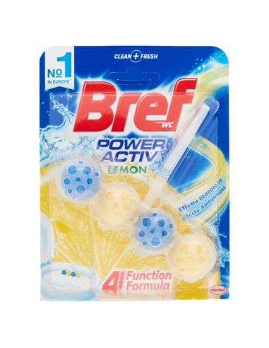 bref wc power activ - tavoletta wc deodorante 4 funzioni - 50g - limone: tuttocasashop.it: pulizia e cura della casa