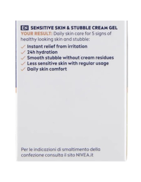 Nivea Men Sensitive Cream Gel Viso e Barba 50 ml