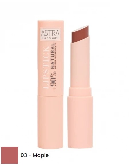 astra pure beauty lipstick - rossetto cremoso semi mat - 03 maple: tuttocasashop.it: igiene e cura della persona
