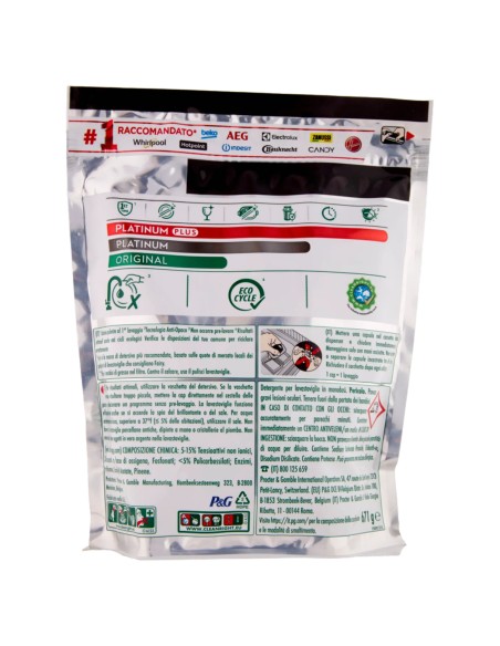 fairy platinum all in one detersivo per lavastoviglie - 45 capsule - lemon: tuttocasashop.it: pulizia e cura della casa