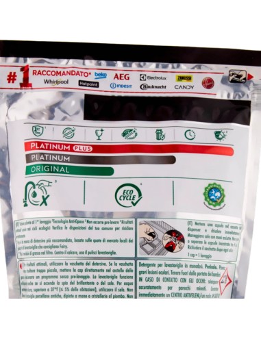fairy platinum all in one detersivo per lavastoviglie - 45 capsule - lemon: tuttocasashop.it: pulizia e cura della casa