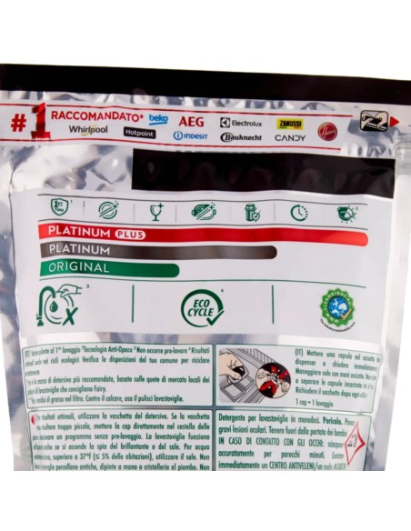fairy platinum all in one detersivo per lavastoviglie - 45 capsule - lemon: tuttocasashop.it: pulizia e cura della casa