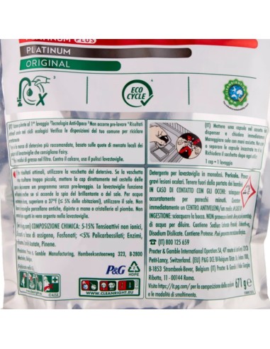 fairy platinum all in one detersivo per lavastoviglie - 45 capsule - lemon: tuttocasashop.it: pulizia e cura della casa