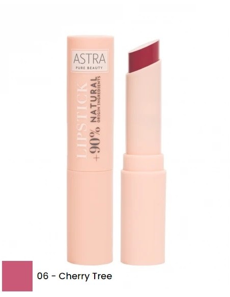astra pure beauty lipstick - rossetto cremoso semi mat - 06 cherry tree: tuttocasashop.it: igiene e cura della persona
