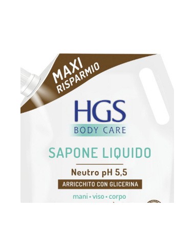 hgs sapone liquido maxi ecoricarica busta - 2 litri - cocco: tuttocasashop.it: igiene e cura della persona