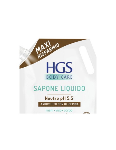 hgs sapone liquido maxi ecoricarica busta - 2 litri - cocco: tuttocasashop.it: igiene e cura della persona