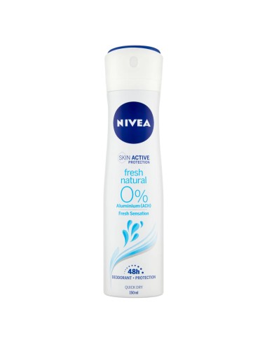 nivea deodorante spray - 150ml - fresh natural - 0% alluminium (ach): tuttocasashop.it: igiene e cura della persona
