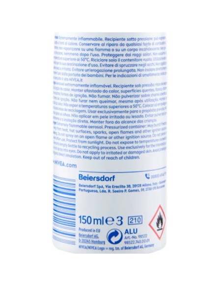 nivea deodorante spray - 150ml - fresh sensation - 72h protezione: tuttocasashop.it: igiene e cura della persona