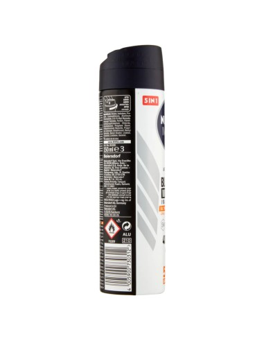 nivea deodorante spray - 150ml - for men - black & white invisible - 48h: tuttocasashop.it: igiene e cura della persona