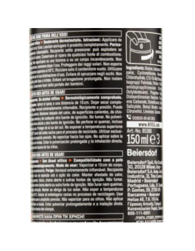 nivea deodorante spray - 150ml - for men - black & white invisible - 48h: tuttocasashop.it: igiene e cura della persona