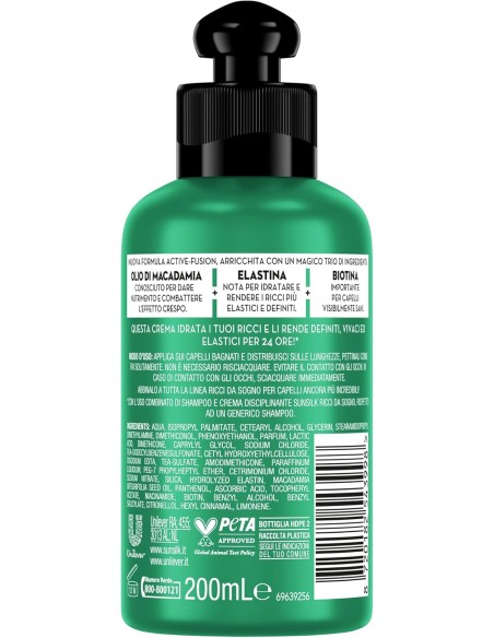sunsilk crema per capelli 200ml - ricc da sogno - modellante e districante: tuttocasashop.it: igiene e cura della persona