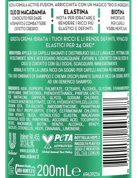 sunsilk crema per capelli 200ml - ricc da sogno - modellante e districante: tuttocasashop.it: igiene e cura della persona