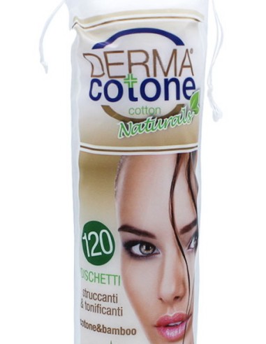 dermacotone dischetti levatrucco rotondi in cotone - 120 pezzi - natural: tuttocasashop.it: igiene e cura della persona