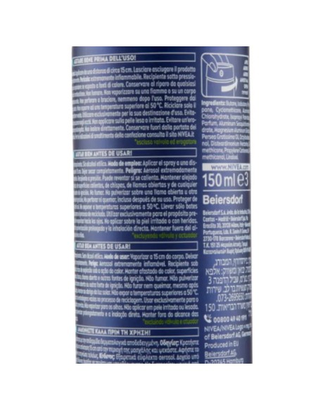 nivea deodorante spray - 150ml - for men - dry fresh - 72h dual protect: tuttocasashop.it: igiene e cura della persona
