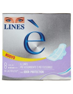 lines e' assorbenti in lactifless - 8 pezzi - anatomico con ali: tuttocasashop.it: igiene e cura della persona