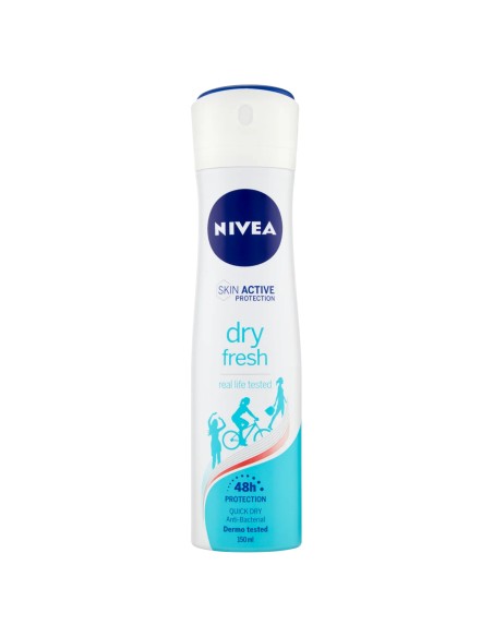 nivea deodorante spray - 150ml - dry fresh - 48h quick dry anti-bacterial: tuttocasashop.it: igiene e cura della persona