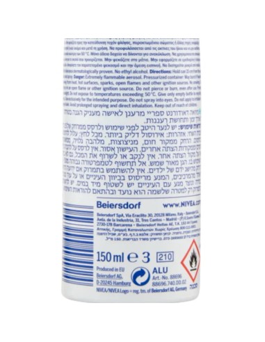 nivea deodorante spray - 150ml - dry fresh - 48h quick dry anti-bacterial: tuttocasashop.it: igiene e cura della persona