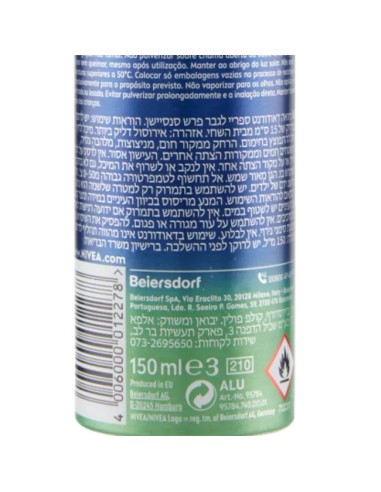 nivea deodorante spray 150ml - for men - fresh sensation - 72h protection: tuttocasashop.it: igiene e cura della persona