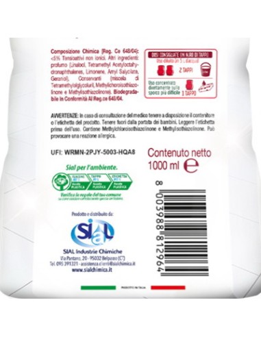 puro amore detergente per pavimenti - 1 litro - zenzero e frutti rossi: tuttocasashop.it: pulizia e cura della casa