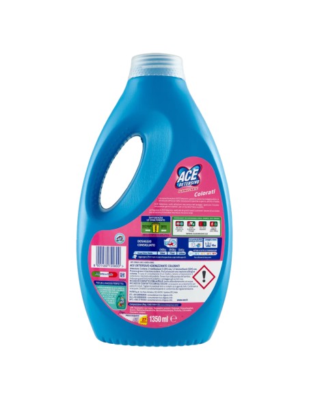 ace detersivo lavatrice liquido - 27 lavaggi - 1350ml - color: tuttocasashop.it: prodotti per bucato e tessuti