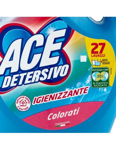 ace detersivo lavatrice liquido - 27 lavaggi - 1350ml - color: tuttocasashop.it: prodotti per bucato e tessuti