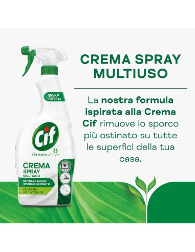 cif crema spray multiuso - 650ml - sporco ostinato - risciacquo facile: tuttocasashop.it: pulizia e cura della casa