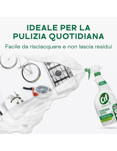 cif crema spray multiuso - 650ml - sporco ostinato - risciacquo facile: tuttocasashop.it: pulizia e cura della casa