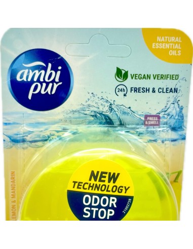 ambipur tavoletta deodorante e igienizzante wc - 55ml - lemon & mandarin: tuttocasashop.it: pulizia e cura della casa