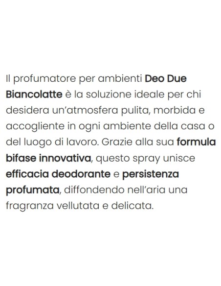 deo due profumatore bifase profumante neutralizzante - 450ml - bianco latte: tuttocasashop.it: pulizia e cura della casa