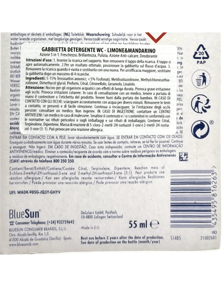 ambipur tavoletta deodorante e igienizzante wc - 55ml - lemon & mandarin: tuttocasashop.it: pulizia e cura della casa