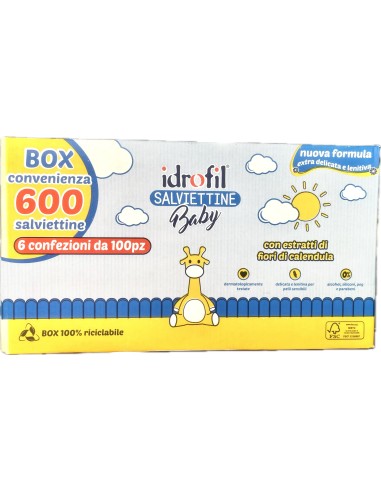 idrofil salviettine imbevute 600 pezzi box convenienza - fiori di calendula: tuttocasashop.it: igiene e cura della persona