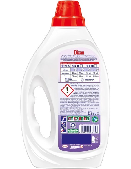 dixan detersivo lavatrice liquido 19 lavaggi - 885ml - lavanda: tuttocasashop.it: prodotti per bucato e tessuti