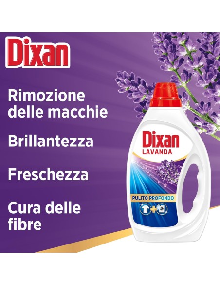 dixan detersivo lavatrice liquido 19 lavaggi - 885ml - lavanda: tuttocasashop.it: prodotti per bucato e tessuti