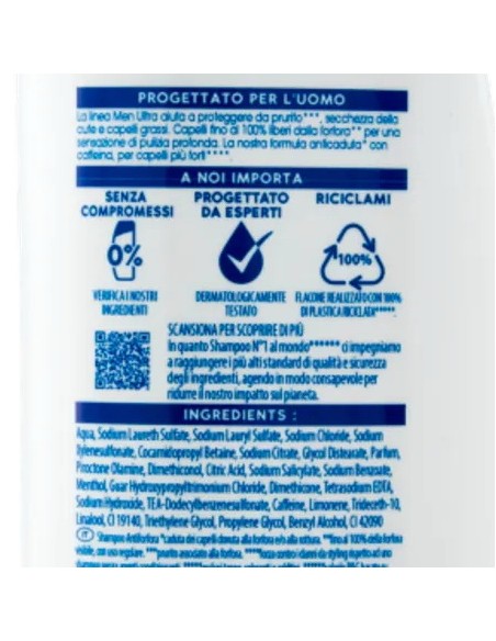 head & shoulders shampoo 225ml - men ultra - anticaduta - con caffeina: tuttocasashop.it: igiene e cura della persona