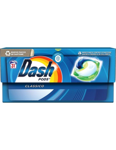 dash pods detersivo lavatrice in caps - 31 pezzi - classico: tuttocasashop.it: prodotti per bucato e tessuti
