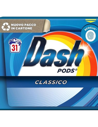 dash pods detersivo lavatrice in caps - 31 pezzi - classico: tuttocasashop.it: prodotti per bucato e tessuti