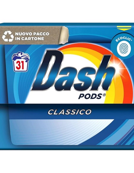 dash pods detersivo lavatrice in caps - 31 pezzi - classico: tuttocasashop.it: prodotti per bucato e tessuti
