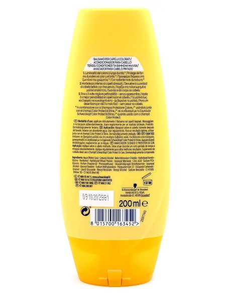 schwarzkopf testanera balsamo 200ml - protezione colore - capelli colorati: tuttocasashop.it: igiene e cura della persona