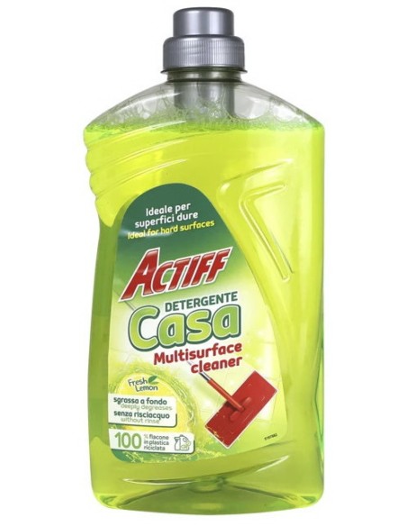 actiff detergente casa pavimenti e superfici dure - 1 litro - fresh lemon: tuttocasashop.it: pulizia e cura della casa