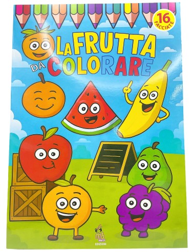 album da colorare a4 frutta         f024: tuttocasashop.it: altro - bazar